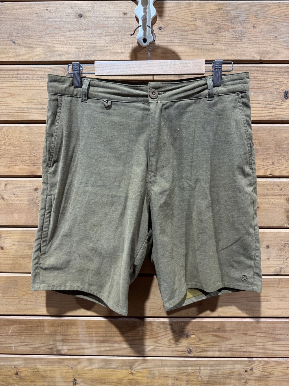 Men's Olive Green Casual Shorts